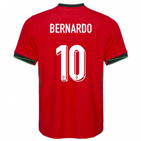 Kandiny Muži Portugalsko Bernardo Silva #10 Červená Dresy Hazai Csapatmez 24-26 Triĭká
