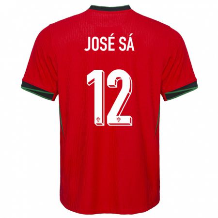 Kandiny Muži Portugalsko Jose Sa #12 Červená Dresy Hazai Csapatmez 24-26 Triĭká