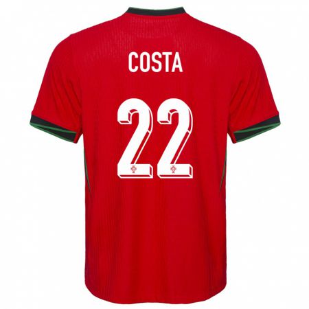 Kandiny Muži Portugalsko Diogo Costa #22 Červená Dresy Hazai Csapatmez 24-26 Triĭká