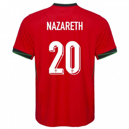 Kandiny Muži Portugalsko Kika Nazareth #20 Červená Dresy Hazai Csapatmez 24-26 Triĭká