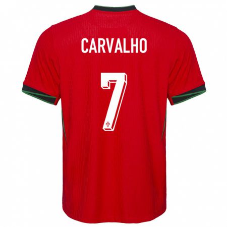 Kandiny Muži Portugalsko Fabio Carvalho #7 Červená Dresy Hazai Csapatmez 24-26 Triĭká