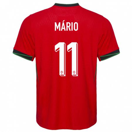 Kandiny Muži Portugalsko Joao Mario #11 Červená Dresy Hazai Csapatmez 24-26 Triĭká