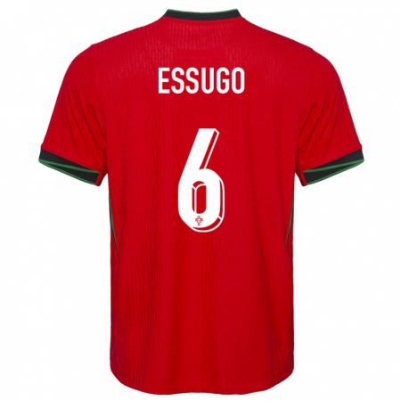 Kandiny Muži Portugalsko Dario Essugo #6 Červená Dresy Hazai Csapatmez 24-26 Triĭká