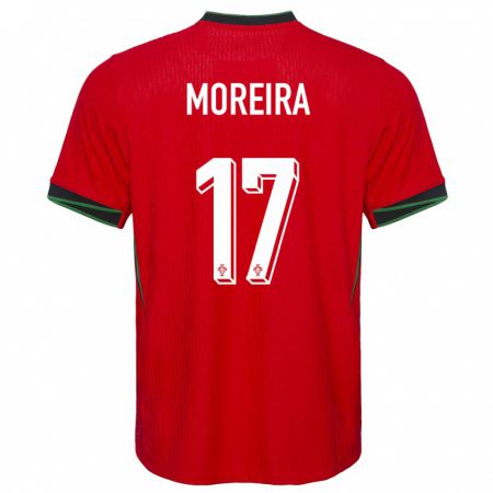 Kandiny Muži Portugalsko Afonso Moreira #17 Červená Dresy Hazai Csapatmez 24-26 Triĭká