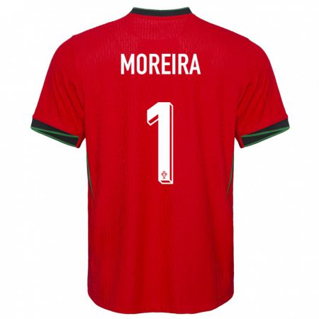 Kandiny Muži Portugalsko Andre Moreira #1 Červená Dresy Hazai Csapatmez 24-26 Triĭká