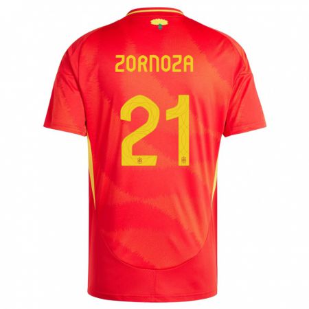 Kandiny Muži Španielsko Claudia Zornoza #21 Červená Dresy Hazai Csapatmez 24-26 Triĭká