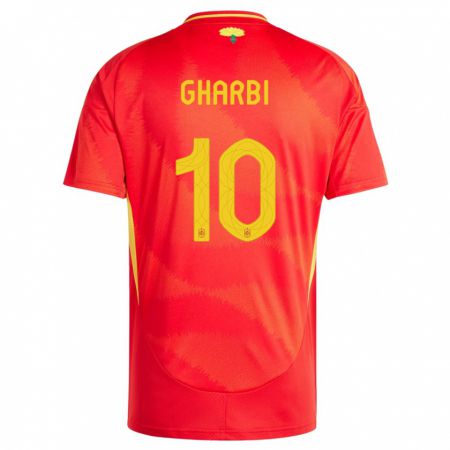 Kandiny Muži Španielsko Ismael Gharbi #10 Červená Dresy Hazai Csapatmez 24-26 Triĭká