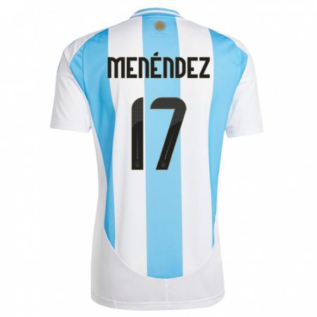 Kandiny Muži Argentína Milagros Menendez #17 Biela Modrá Dresy Hazai Csapatmez 24-26 Triĭká