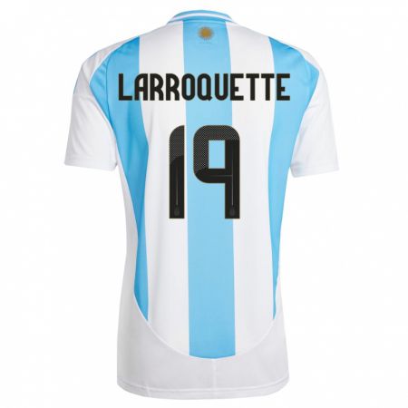 Kandiny Muži Argentína Mariana Larroquette #19 Biela Modrá Dresy Hazai Csapatmez 24-26 Triĭká