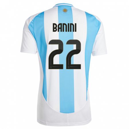Kandiny Muži Argentína Estefania Banini #22 Biela Modrá Dresy Hazai Csapatmez 24-26 Triĭká