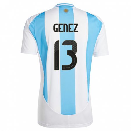 Kandiny Muži Argentína Nahuel Genez #13 Biela Modrá Dresy Hazai Csapatmez 24-26 Triĭká