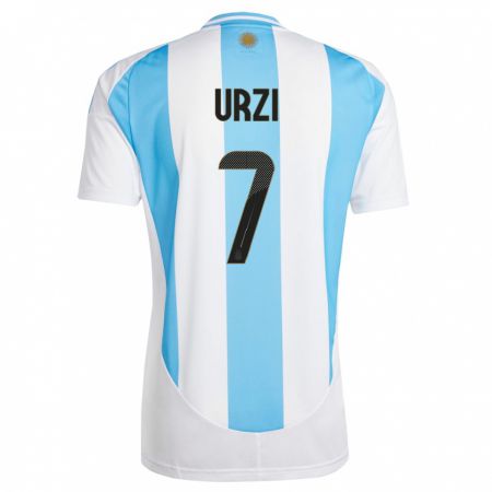 Kandiny Muži Argentína Agustin Urzi #7 Biela Modrá Dresy Hazai Csapatmez 24-26 Triĭká