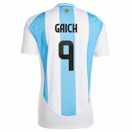 Kandiny Muži Argentína Adolfo Gaich #9 Biela Modrá Dresy Hazai Csapatmez 24-26 Triĭká