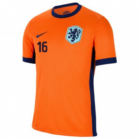Kandiny Muži Holandsko Tom De Graaff #16 Oranžová Dresy Hazai Csapatmez 24-26 Triĭká