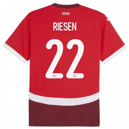 Kandiny Muži Švajčiarsko Nadine Riesen #22 Červená Dresy Hazai Csapatmez 24-26 Triĭká
