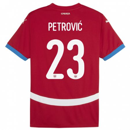 Kandiny Muži Srbsko Jovana Petrovic #23 Červená Dresy Hazai Csapatmez 24-26 Triĭká