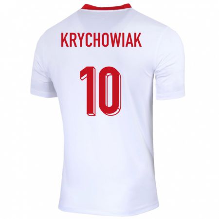 Kandiny Muži Poľsko Grzegorz Krychowiak #10 Biely Dresy Hazai Csapatmez 24-26 Triĭká