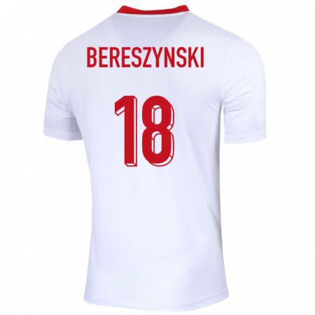 Kandiny Muži Poľsko Bartosz Bereszynski #18 Biely Dresy Hazai Csapatmez 24-26 Triĭká
