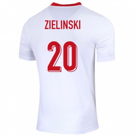 Kandiny Muži Poľsko Piotr Zielinski #20 Biely Dresy Hazai Csapatmez 24-26 Triĭká