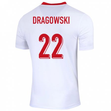 Kandiny Muži Poľsko Bartlomiej Dragowski #22 Biely Dresy Hazai Csapatmez 24-26 Triĭká