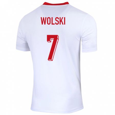 Kandiny Muži Poľsko Filip Wolski #7 Biely Dresy Hazai Csapatmez 24-26 Triĭká