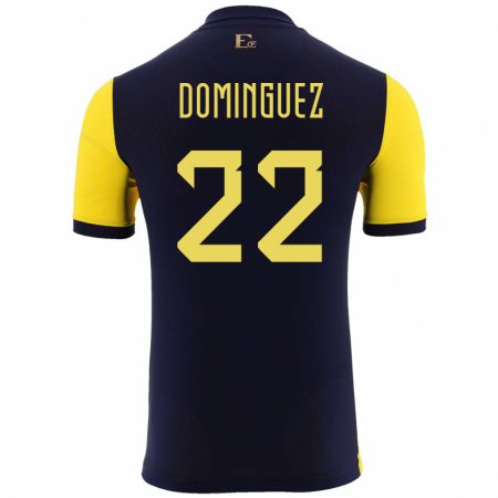 Kandiny Muži Ekvádor Alexander Dominguez #22 Žltá Dresy Hazai Csapatmez 24-26 Triĭká