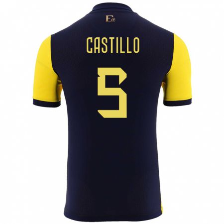 Kandiny Muži Ekvádor Denil Castillo #5 Žltá Dresy Hazai Csapatmez 24-26 Triĭká