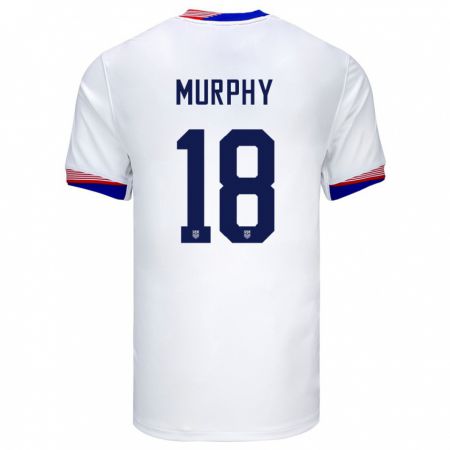 Kandiny Muži Americké Casey Murphy #18 Biely Dresy Hazai Csapatmez 24-26 Triĭká