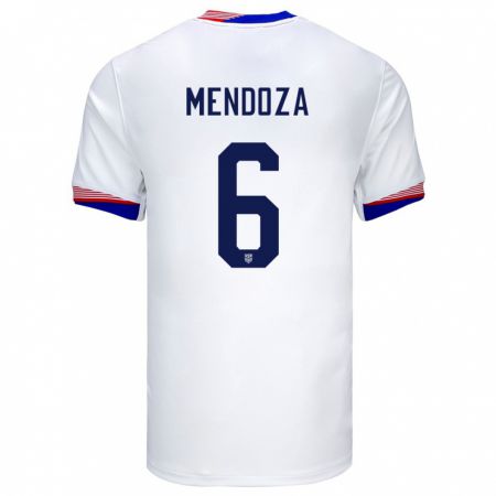 Kandiny Muži Americké Edwyn Mendoza #6 Biely Dresy Hazai Csapatmez 24-26 Triĭká