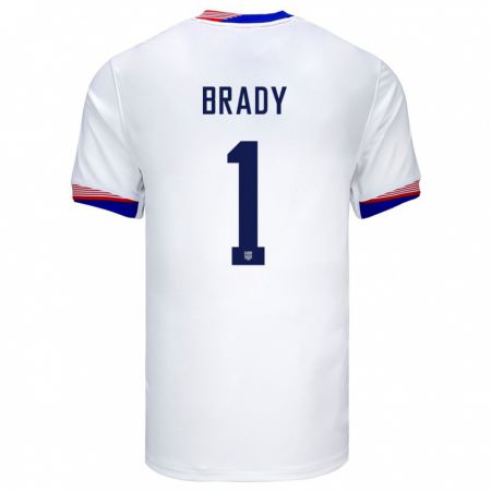 Kandiny Muži Americké Chris Brady #1 Biely Dresy Hazai Csapatmez 24-26 Triĭká