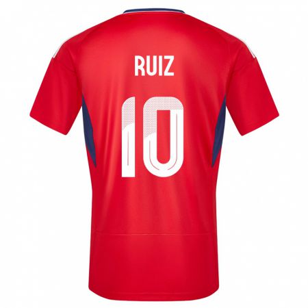 Kandiny Muži Kostarika Bryan Ruiz #10 Červená Dresy Hazai Csapatmez 24-26 Triĭká