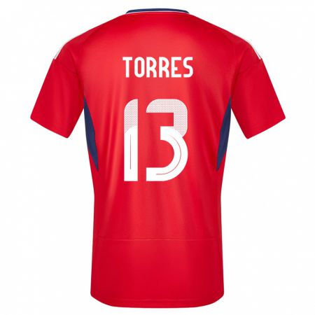 Kandiny Muži Kostarika Gerson Torres #13 Červená Dresy Hazai Csapatmez 24-26 Triĭká