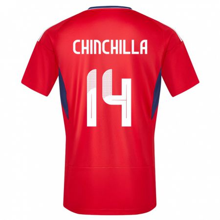 Kandiny Muži Kostarika Priscila Chinchilla #14 Červená Dresy Hazai Csapatmez 24-26 Triĭká