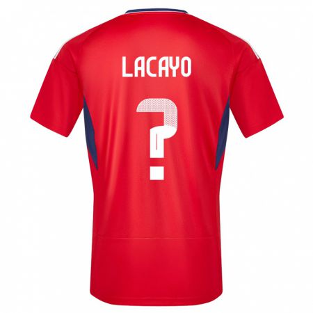 Kandiny Muži Kostarika Marcelo Lacayo #0 Červená Dresy Hazai Csapatmez 24-26 Triĭká