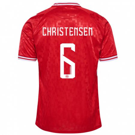 Kandiny Muži Dánsko Andreas Christensen #6 Červená Dresy Hazai Csapatmez 24-26 Triĭká