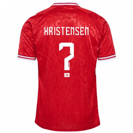 Kandiny Muži Dánsko Mikkel Kristensen #0 Červená Dresy Hazai Csapatmez 24-26 Triĭká