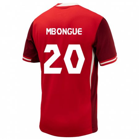 Kandiny Muži Kanada Hugo Mbongue #20 Červená Dresy Hazai Csapatmez 24-26 Triĭká