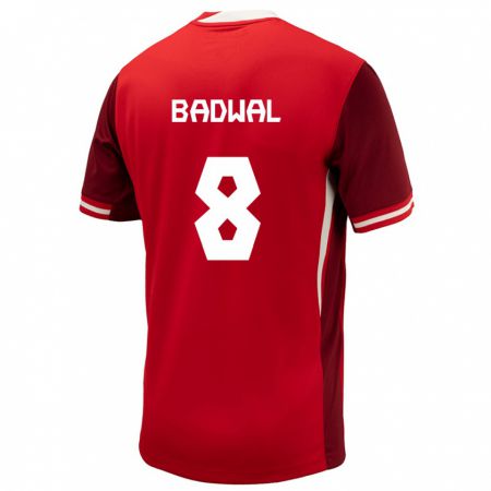 Kandiny Muži Kanada Jeevan Badwal #8 Červená Dresy Hazai Csapatmez 24-26 Triĭká