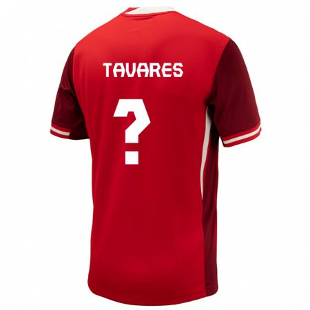 Kandiny Muži Kanada Hugo Tavares #0 Červená Dresy Hazai Csapatmez 24-26 Triĭká