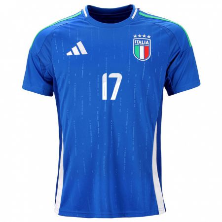 Kandiny Muži Taliansko Davide Frattesi #17 Modrá Dresy Hazai Csapatmez 24-26 Triĭká