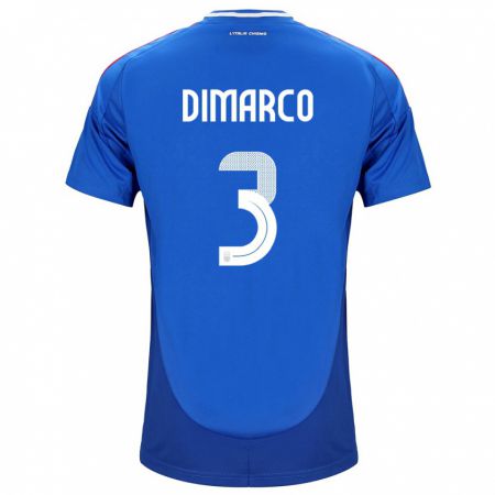 Kandiny Muži Taliansko Federico Dimarco #3 Modrá Dresy Hazai Csapatmez 24-26 Triĭká