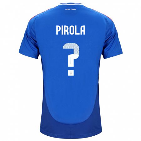 Kandiny Muži Taliansko Lorenzo Pirola #0 Modrá Dresy Hazai Csapatmez 24-26 Triĭká