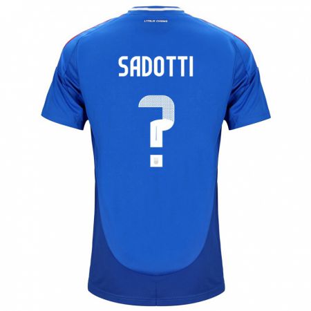 Kandiny Muži Taliansko Edoardo Sadotti #0 Modrá Dresy Hazai Csapatmez 24-26 Triĭká