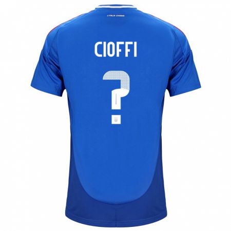 Kandiny Muži Taliansko Cristian Cioffi #0 Modrá Dresy Hazai Csapatmez 24-26 Triĭká