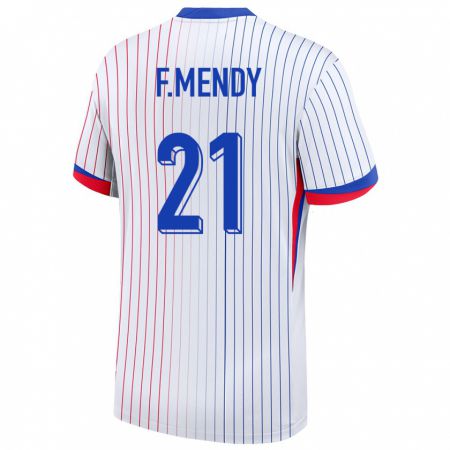 Kandiny Muži Francúzsko Ferland Mendy #21 Biely Dresy Idegenbeli Csapatmez 24-26 Triĭká