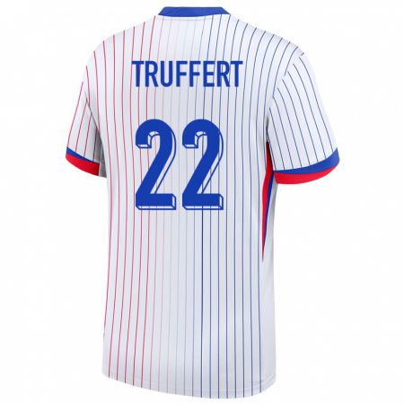 Kandiny Muži Francúzsko Adrien Truffert #22 Biely Dresy Idegenbeli Csapatmez 24-26 Triĭká