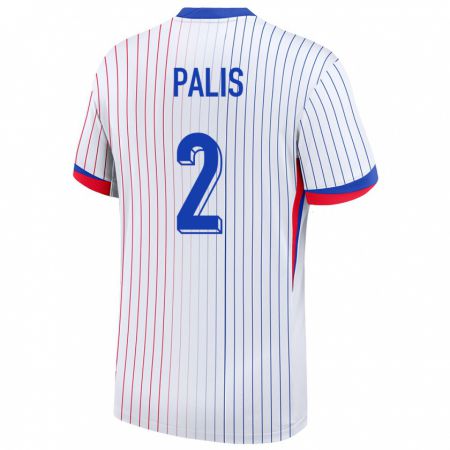 Kandiny Muži Francúzsko Ella Palis #2 Biely Dresy Idegenbeli Csapatmez 24-26 Triĭká