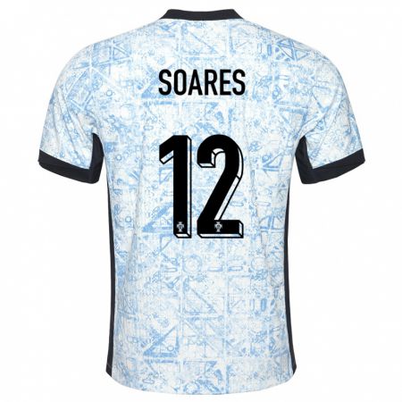 Kandiny Muži Portugalsko Samuel Soares #12 Krémovo Modrá Dresy Idegenbeli Csapatmez 24-26 Triĭká