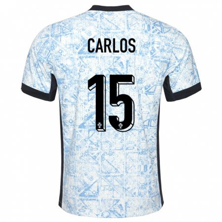 Kandiny Muži Portugalsko Ze Carlos #15 Krémovo Modrá Dresy Idegenbeli Csapatmez 24-26 Triĭká