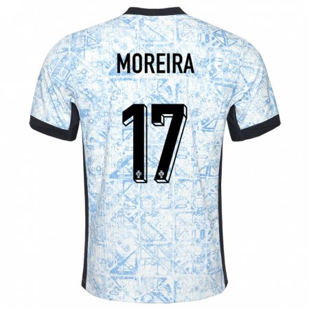 Kandiny Muži Portugalsko Afonso Moreira #17 Krémovo Modrá Dresy Idegenbeli Csapatmez 24-26 Triĭká